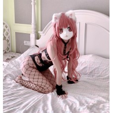 (AL01)Special Offer! High Quality Female/Girl Resin Half/ Full Head Cosplay Japanese Super Cute Kitty Cat Kigurumi Mask